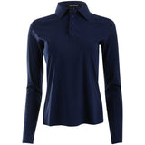 Women's Luxury Warp Knit Long Sleeve Polo
