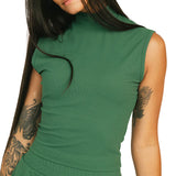 Women's Manhattan Sleeveless Mock Neck Top