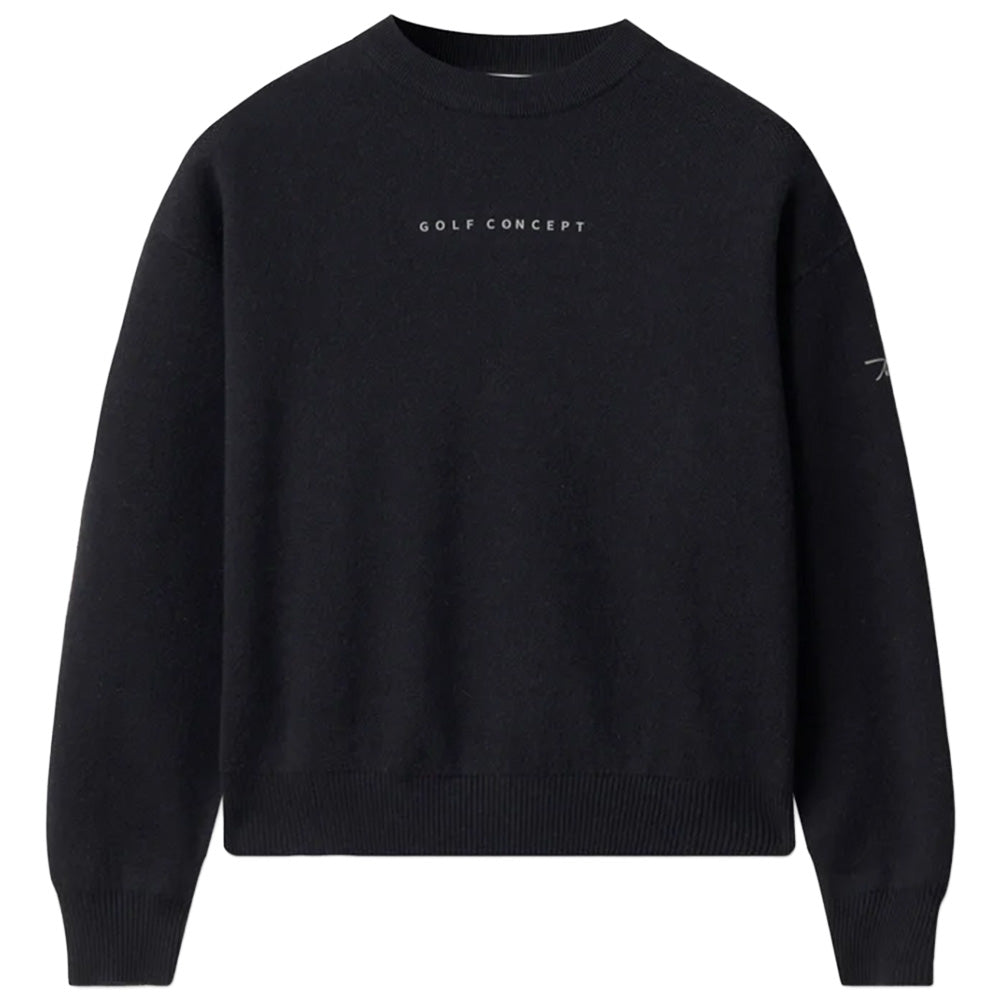 Women's Black Knit Intarsia Sweater