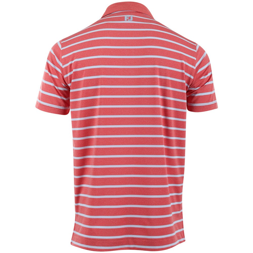 Open Stripe Heather Polo